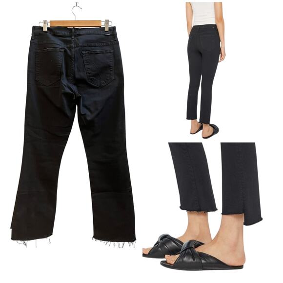 Mother Not Guilty Black Size 31 The Insider Step Fray Jean 25 Inch Inseam $228 - Picture 2 of 13